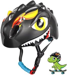 DINOX! - Casco Infantil Exclusivo diseño de Dinosaurio. Ajustable para niños de 3 a 8 años (51-54 cm). Certificado CE y CPSC. Interior Desmontable y Lavable (Titanio)