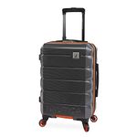 Nautica Quest Hardside Spinner Luggage, Grey/Orange, Checked-Large 29-Inch, Quest Hardside Spinner Luggage