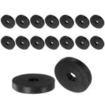 sourcing map 16pcs Rubber Spacers 1-1/2" OD, 3/8" ID, 1/4" Height Round Anti Vibration Spacer Rubber Bushing Grommets Thick Rubber Washers for Home Car Accessories