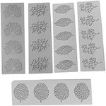 Cake Moulds, 5pcs Coral Leaf Pattern Lace Border Cake Embossing Mat, Fondant Cakes Decorating Make Molds, Candy Chocolate Making Tools for DIY Bakery Home