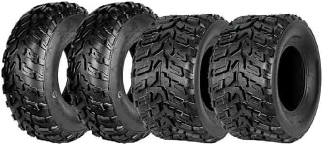 Set of 4 All-Terrain ATV/UTV Tires 23x7-10 Front & 22x11-10 Rear, 6PR ATV Tire for Trail Riding, Mud, Sand, Farm & Outdoor Work,DAV107