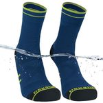 DexShell Waterproof Trail Running Socks 2.0 Lightweight Coolmax Inner For Men and Women, Mallard Blue, Ankle Unisex Large