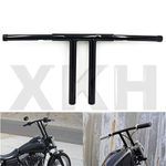 XKH- Black 12" Rise T-Bars Handlebar Drag Bar Compatible with Harley 96-17 Sportster Dyna Softail [B07LCYPNX2]