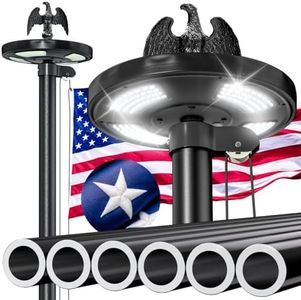 RDCMKL 25 FT Heavy Duty Flag Pole for Outside House, Black Aluminum