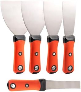 KINEDOO 5Pcs Metal Putty Knife Set Spackle Knife Tool Knives Spackling Knife No Rusting For Repairing Drywall Removing Wallpaper Mud Applying Putty Plaster Cement Adhesive