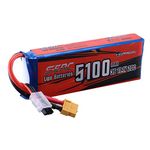 SUNPADOW 3S 11.1V RC Lipo Battery 5100mAh 20C with XT60 Plug for RC Airplane Quadcopter Helicopter Drone FPV Model Racing Hobby