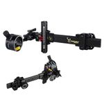 Compound Bow Sight Carbon Fiber Bar Micro Adjustable Bow Sight T Shape Single Pin Target Sight (Bow Sight)