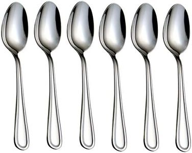 HISSF Teaspoons Stainless Steel 18/0 Tea Spoons 6 Pcs, 6.29 Inches For Home, Kitchen Restaurant, Slilver