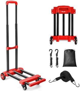 KEDSUM Folding Hand Truck, 290 lbs Heavy Duty Dolly Cart for Moving, Solid Construction Utility Cart Compact and Lightweight for Luggage, Personal, Travel, Auto, Moving and Office Use