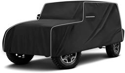 MAIKER Cab Cover Waterproof All Weather Compatible with Jeep Wrangler 600D Oxford Cover Full Cover Protect from Sunshine, UV, Snow, Rain, Wind, Scratch Resistant Black