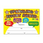 SuperStickers Sparkling Effort Award Certificates (A5). Pack of 20.