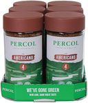 PERCOL RAINFOREST ALLIANCE ALL DAY AMERICANO Instant Coffee Rich, Aromatic Full-Bodied Blend 100% Arabica Beans Freeze-Dried - 100g 6 Pk