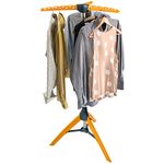 Tatkraft Palm Sturdy Foldable Clothes Airer, Hangaway Clothes Hanger Stand, Max Capacity 30 kg or 42 Hangers, Easy to Put up and Fold away, HELPS DAMP CLOTHES TO DRY WITH MINIMAL CREASING