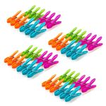 48PCS Clothes Pegs For Washing Line, Beach Towel Clips Washing Pegs, Plastic Laundry Pegs Washing Clothes Clip, for Garden, Sunbeds Sun Loungers Pool Chairs (4 Colors)