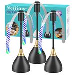 Neijiaer Fly Fans for Tables, Effective Fly Repellent Fan Keeps Flies Away with Soft Blades, USB or Batteries Powered, Portable Fly Fan for Picnic, BBQ, Party (3 Pack)