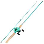 Sougayilang Baitcasting Fishing Rod Combo, 2-Piece 5-Foot 6-Inch Graphite & Fiberglass Rod, Durable and Strong, Quickset Anti-Reverse Fishing Reel- Right (1Pack)