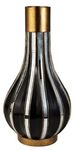 Ore International K-4246-V2 Metallic Tiles Decorative Vase, Black/Gold