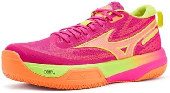 Mizuno Unisex Neo Jump Volleyball Shoe, Pink Tetra-Fortune Yellow, US Unisex 7