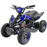 Zorax 36V 1000W Blue 6'' Tyre Battery Powered Kids Mini ATV Quad Bike (Foot Brake - 3 Speeds - LED Light - Forward/Neutral/Reverse - CE Approved - MAX Capacity: 65KGS) Children's Electric Ride on