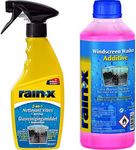 Rain-X 1830048 88197500 2-in-1 Glass Cleaner Plus Rain Repellent 500 ml & 831991L Windscreen Washer Additive