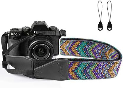 Dulphee Camera Strap, Jacquard Weave 2" Shoulder Neck Straps for All DSLR Cameras Men Women Photographers