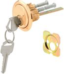 Prime-Line U 9965 U-9965 Rim Cylinder Lock, 2 Key, Die Cast Zinc, Brass Plated, 3/4 in