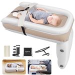 Inflatable Airplane Bed for Kids, Portable Toddlers Airplane Blow Up Bed for Travel, Baby Airplane Mattress with Hand Pump, Toddler Airplane Travel Essentials