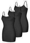 TAIPOVE 3 Piece Women Adjustable Spaghetti Straps Long Camisoles Tank Top