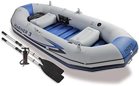 Intex Mariner 3 Boat Set, Grey/Black/Grey, OS