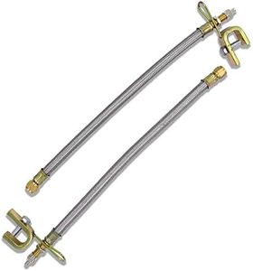 CKAuto 2 pcs 12"/300mm Metal Valve Stem Extenders, Universal Valve Stem Extensions Made of EPDM Rubber, fit for Heavy Vehicles, Silver