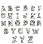 Ginooars A-Z Floating Letters Charms for Glass Living Memory Lockets Necklace Pack of 26