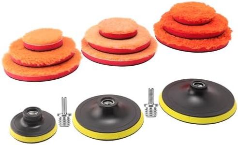 SPTA Microfiber Polishing Pads, 14pcs 3" 5" 6" Microfiber Buffing Pad Kits Removing Wax Buffer Pads Microfiber Cutting Disc Micro Fiber for DA/RO Car Polisher Polishing,Buffing,Waxing and Cleaning