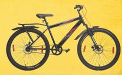 Hercules wildrock Cycle in 26t Wheel Size with Dual disc Brakes with Front Suspension Fork in Integrated Carrier in Sports Looks for Age Group 13+