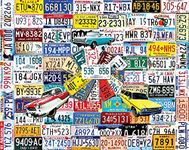 White Mountain 1259 State Plates Jigsaw Puzzle, 1 EA