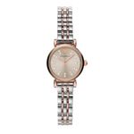 Emporio Armani Watch for Women, Two Hand Movement, 22 mm Rose Gold Stainless Steel Case with a Stainless Steel Strap, AR1841