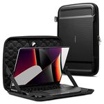 Spigen Rugged Armor Pro Hard Shell Protective Laptop Sleeve Compatible with New MacBook Pro 16 inch M3 Pro/M3 Max 2023 and MacBook Air 15 inch M2 2023, MacBook Pro 16 inch M2/M1 Pro/Max - Black