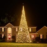 Fairybell Flagpole Outdoor LED Christmas Tree - 6 metres - 2000 LEDs - LED Christmas Tree for Outside use - Warm White - Pole not Included