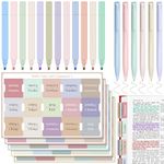 Bible Journaling Kit, 12 Pastel No Bleed Highlighters, 6 Gel Pens No Bleed, 75 Bible Tabs Set for Study, Bible Markers, Bible Pens, Large Print Bible Index Tabs for Women & Men,Bible Study Supplies