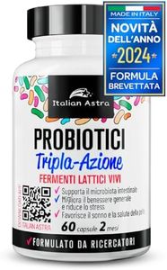Fermenti Lattici Probiotici per Intestino, NUOVA FORMULA DA RICERCATRICI ITALIANE, Ceppi Selezionati per Adulti, Colon Irritabile, Difese Immunitarie, Enzimi Digestivi - 60 Capsule 2 Mesi