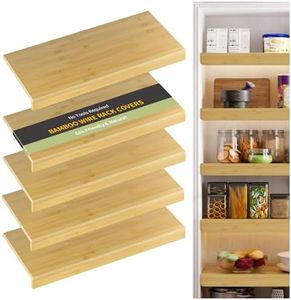 ClimbHope Wire Shelf Covers, Bamboo Wire Rack Covers for Pantry, Closet,Kitchen (5pcs, 36" W x 16" D, Natural)