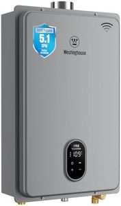 Westinghouse Smart Tankless Water Heater Propane Indoor, 5.1 GPM 120,000 BTU Whole Home Instant Hot Water Heater, WiFi App Control, ±1°F Temperature Stability, Non-Condensing for 2-4 Fixtures