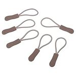 PATIKIL Zipper Pulls Replacement, 30 Pack Extension Cord Handle Fix Tab Tag Extender Fixer Puller for Luggage Backpacks Jackets, Brown