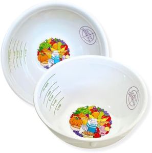 Portion Perfection Measuring Bowls, PORCELAIN, Set of 2 Portion Control Bowls for Weight Loss, Accurate Bowl Does the Measuring For You - No Cups Required, Weight Control & Bariatric Surgery Must Have