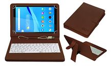 Acm USB Keyboard Case Compatible with Lenovo M8 Hd (2nd Gen) 8" Tablet Cover Stand Study Gaming Direct Plug & Play - Brown