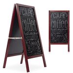 AKOZLIN Magnetic A-Frame Chalkboard Sign 18"×41" Double Sided Wood Sandwich Sign Board Large Sturdy Freestanding Sidewalk Sign for Shops Pubs,Wedding,Restaurant - Chalk Use