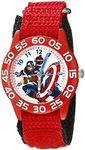 Marvel Kids' Plastic Time Teacher Analog Quartz Nylon Strap Watch