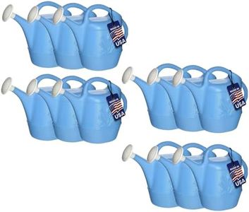 PMU 2 Gallon Watering Can - Garden Watering Can for Indoor & Outdoor Plants - Plastic Water Can with Detachable Sprinkler Head - Large Water Pot, Made in USA - Blue Pkg/12