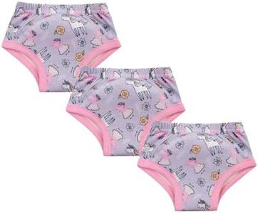 Peppa Pig Potty Training Pants Boys Girls Reusable Training Underwear 100% Cotton Waterproof Purple/Blue Toddler Pants Iconic Peppa Pig Character Design 3 Pack (Purple, S (18-24 Months), 3, Count)