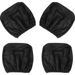 Yharnamite 4 Pcs Car Headrest Covers, Dustproof Washable Car Head Rest Protector Cover with Elasticated Hems, Universal Car Seat Headrest Cover for Car, SUV, Truck (Black-B)