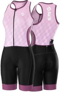 SLS3 Triathlon Suits Women Elite Sleeveless Tri Suit Women, Trisuit, Quick-Dry, Italian Chamois, Ready for Any Distance (Maven, Large)
